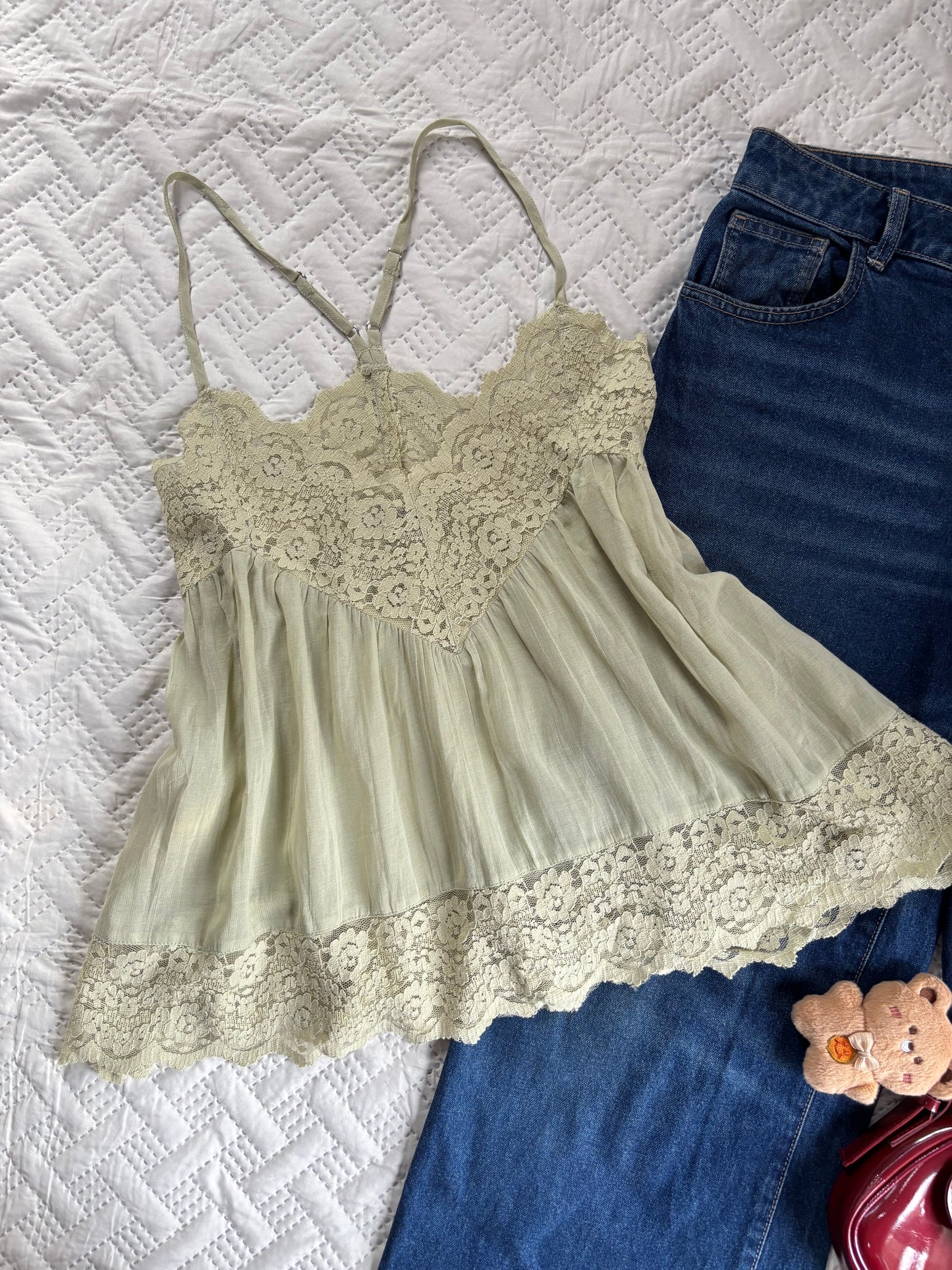 Green fiona lacey top