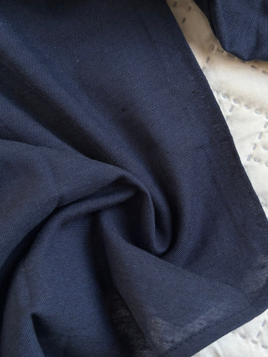 Navy blue linen shirt