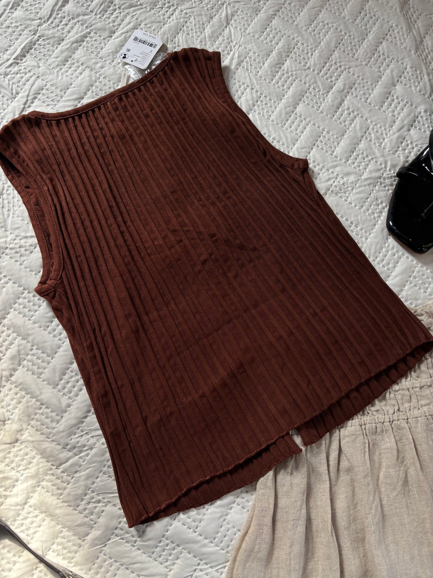 Brown tilly vest top