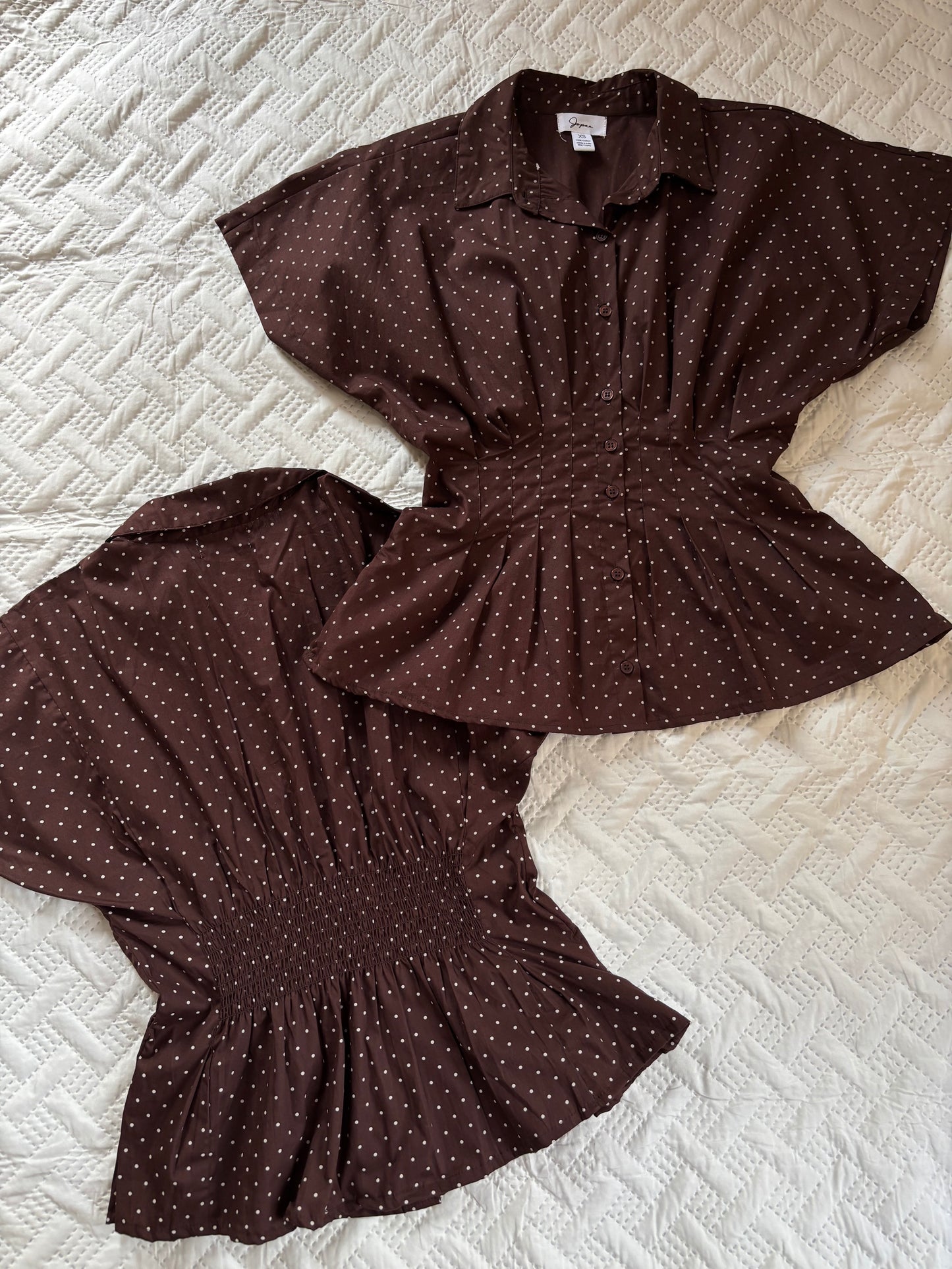 Mocha polka top☕️🥐