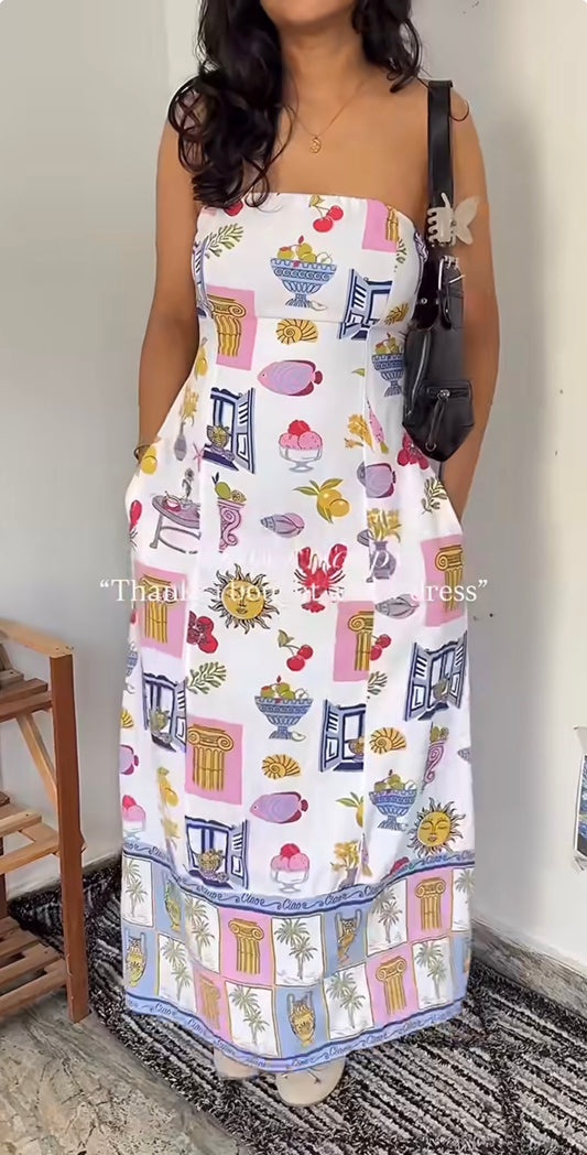Layla ciao tube linen dress