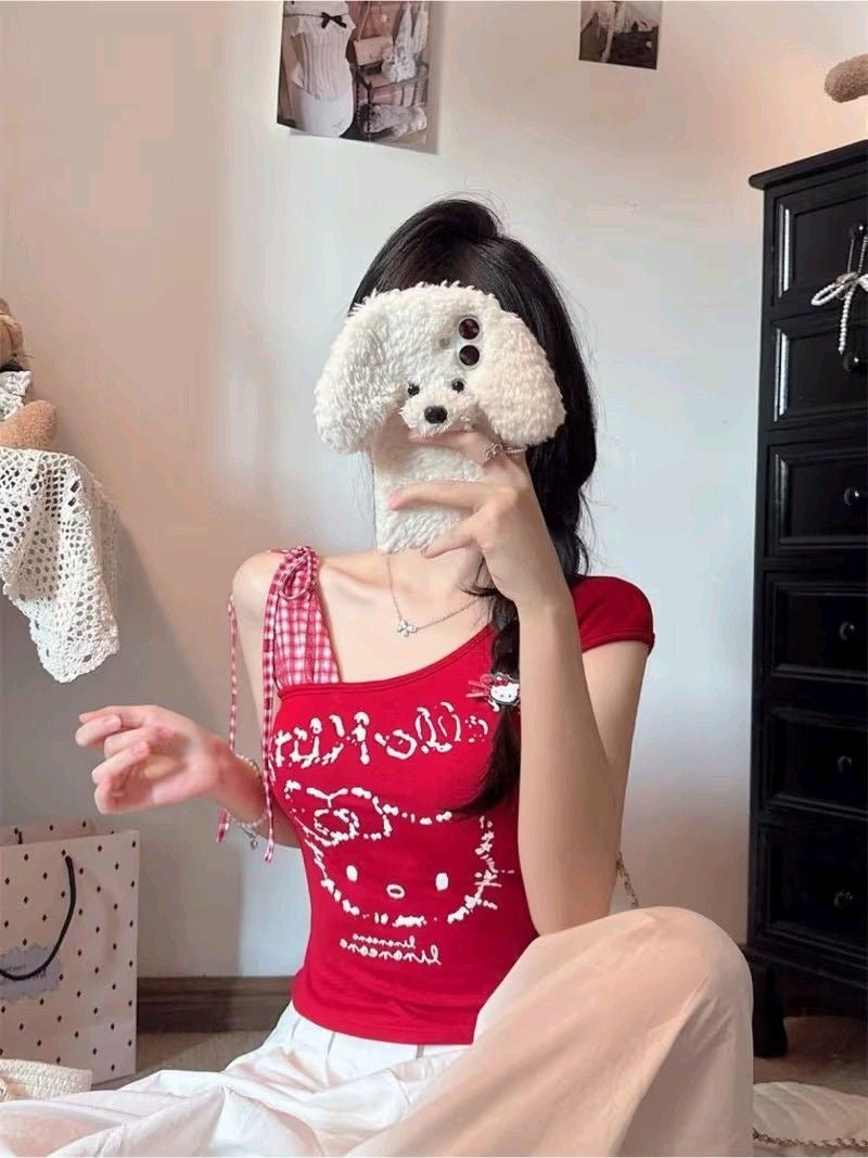 Hello kitty padded tops