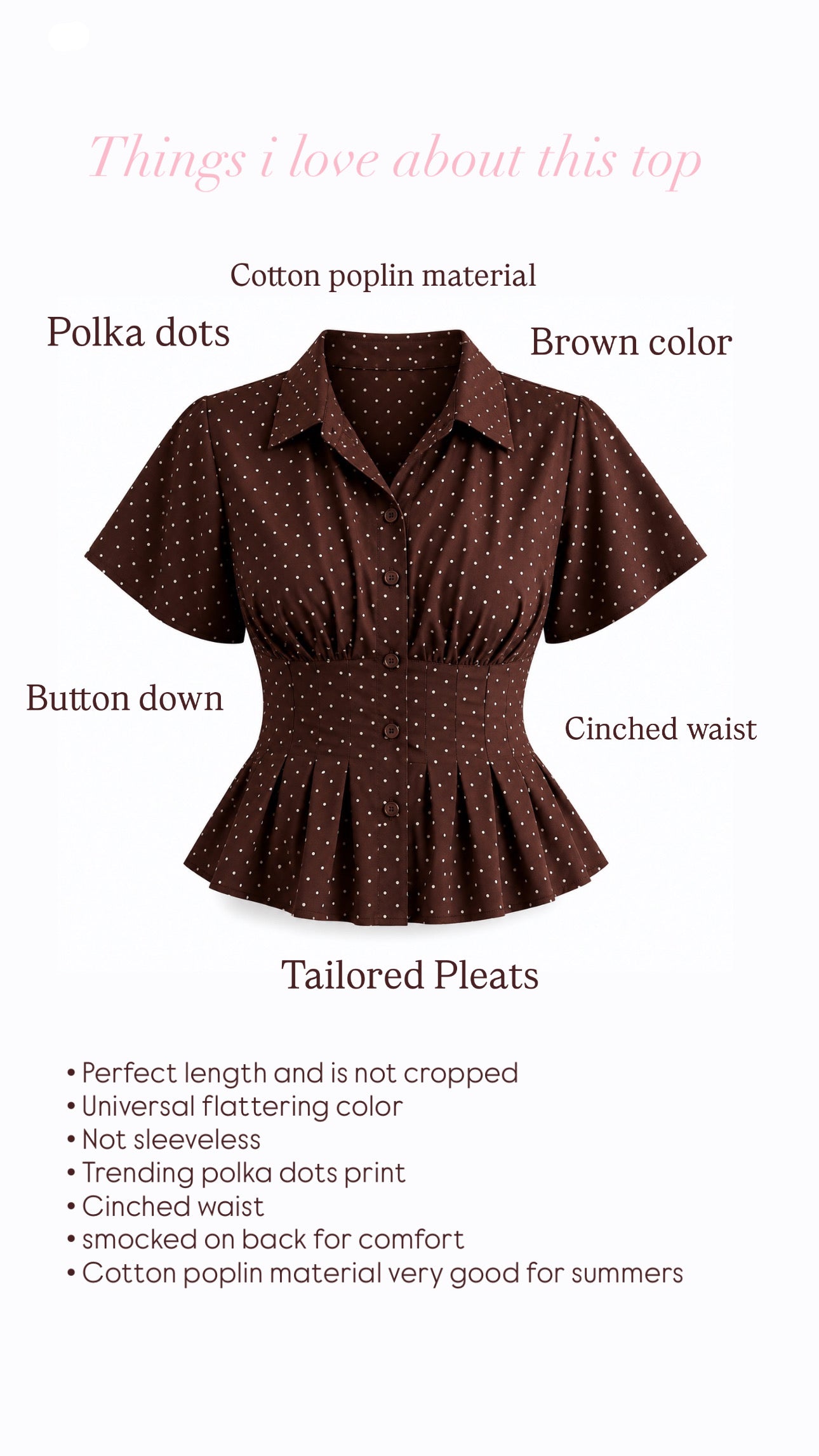 Mocha polka top☕️🥐