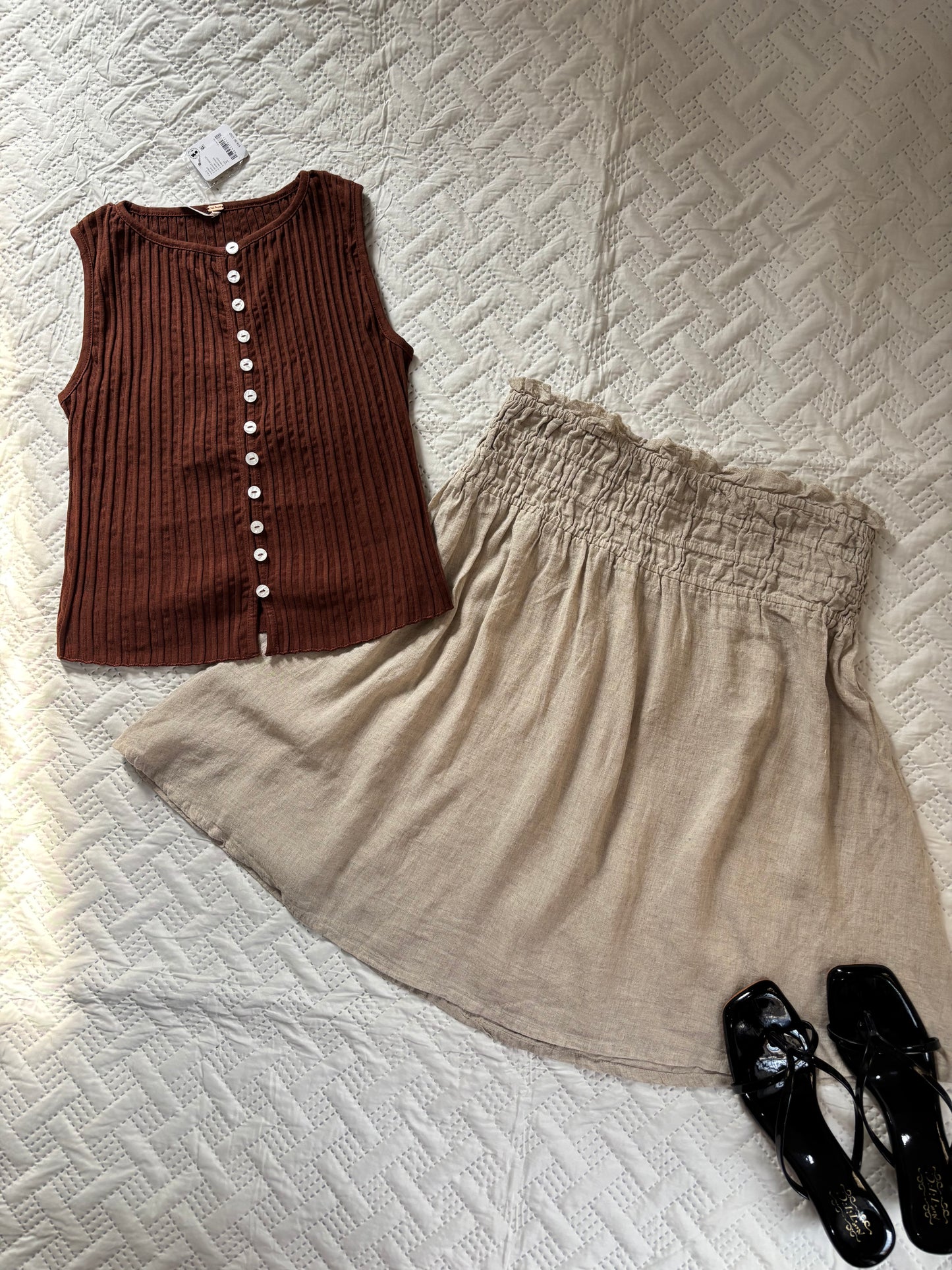 Brown tilly vest top