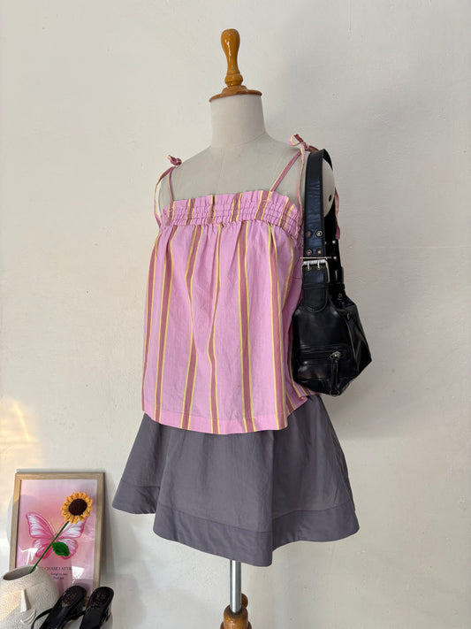Pink stripe cami top