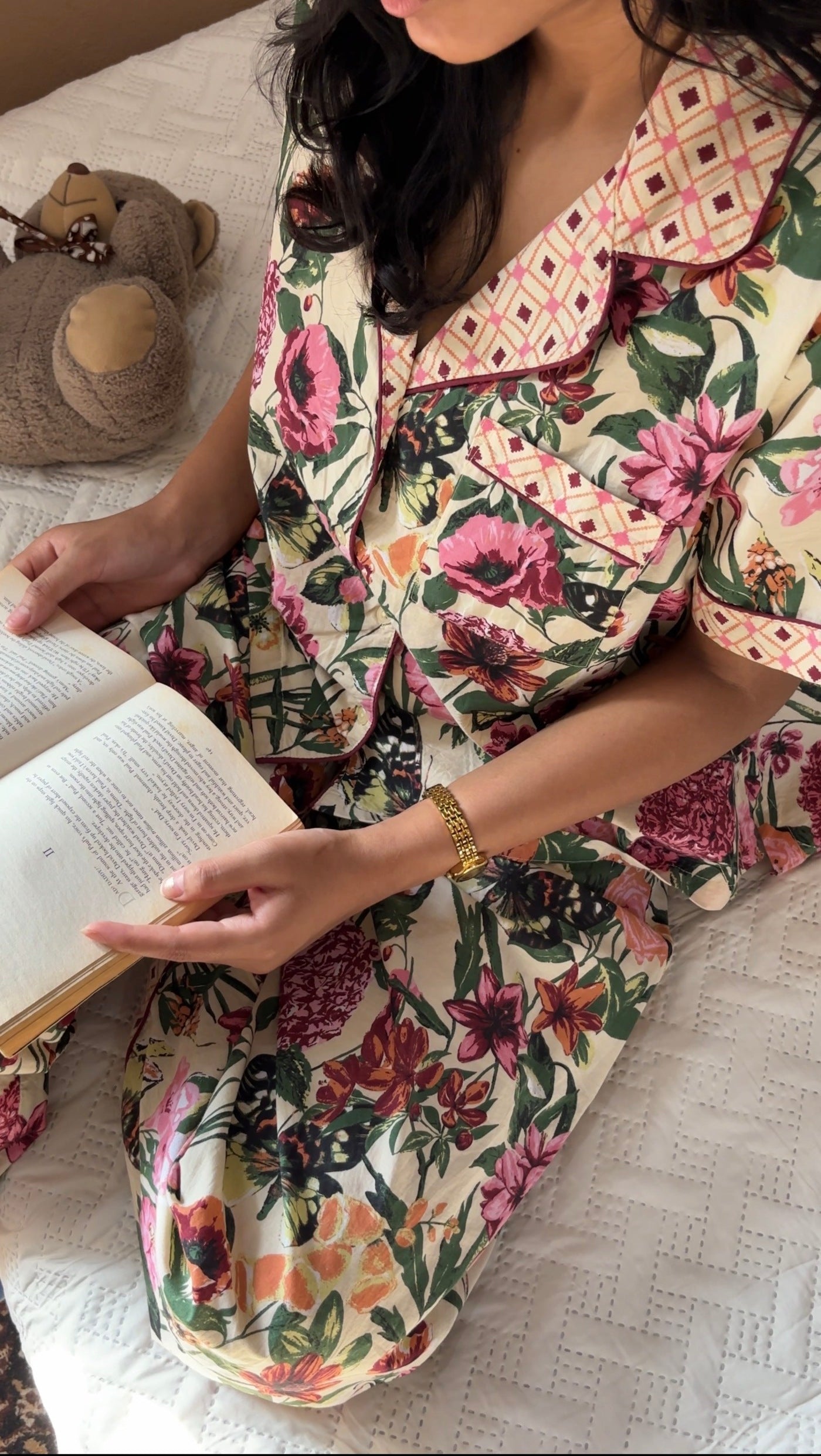 Gardenia cotton nightsuit set