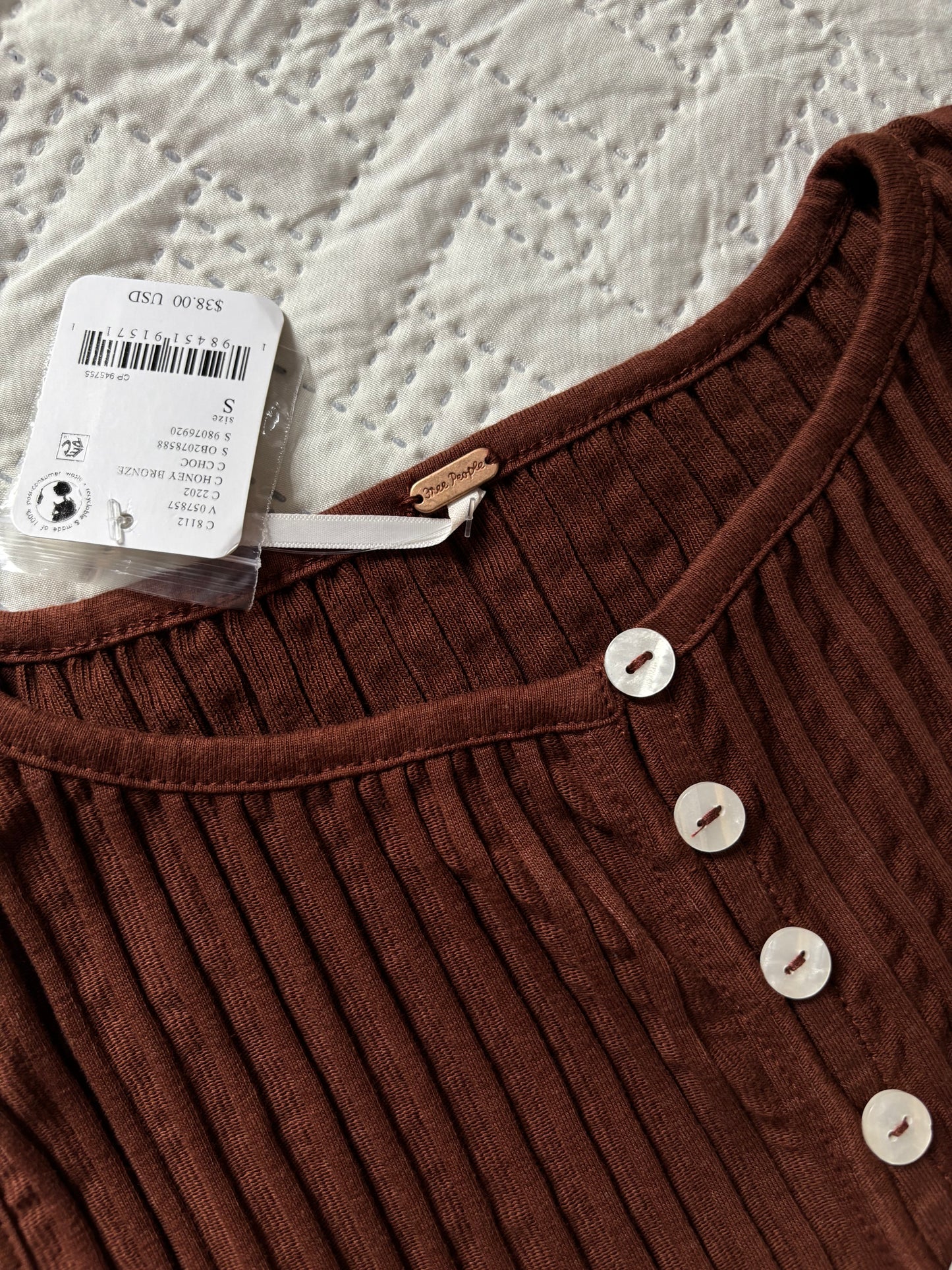 Brown tilly vest top