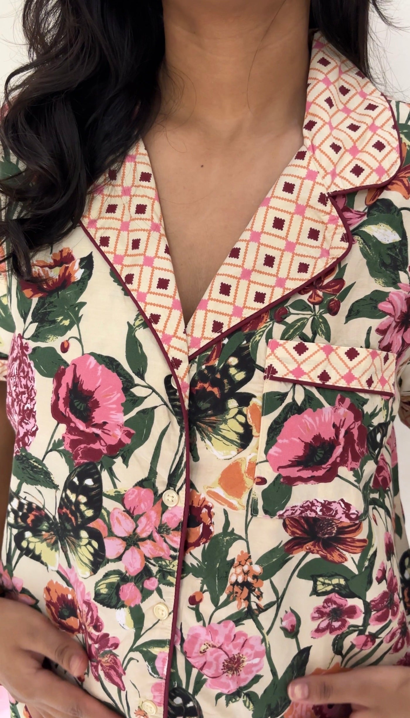 Gardenia cotton nightsuit set
