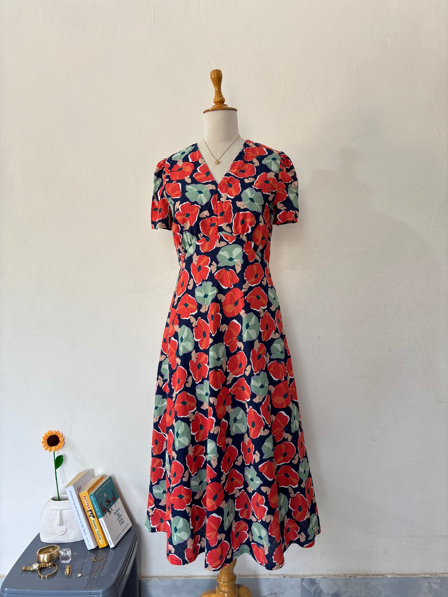 Seasalt Cornwall beautiful floral linen A line dress