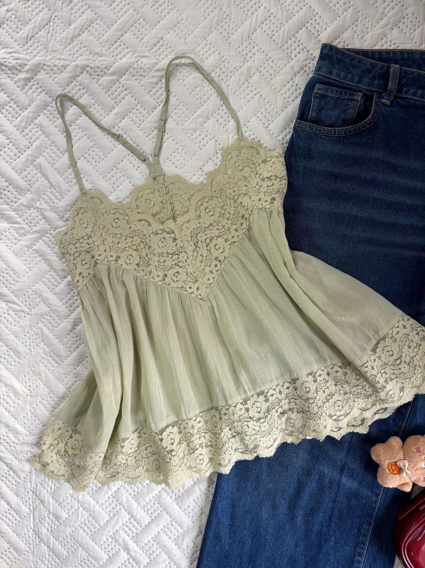 Green fiona lacey top